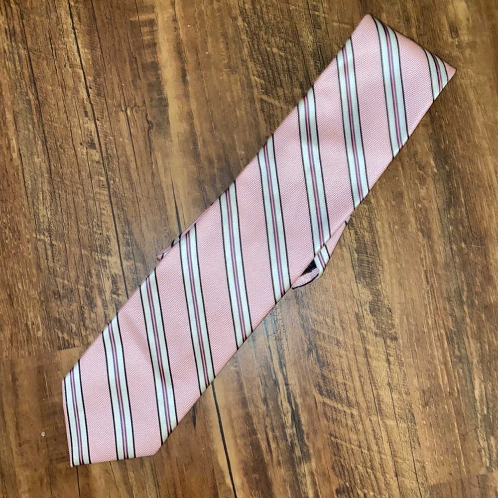 Stafford Pink & White Tie